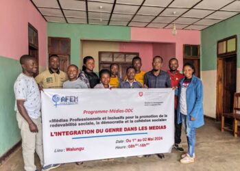 Walungu : AFEM renforce les capacités des journalistes sur l’intégration du genre dans les médias 