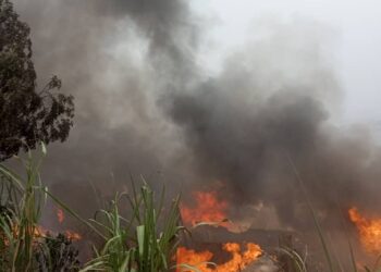 Bukavu : Un enfant trouve la mort dans un incendie qui consume plus de 40 maisons et une quinzaine détruites à Mulambula