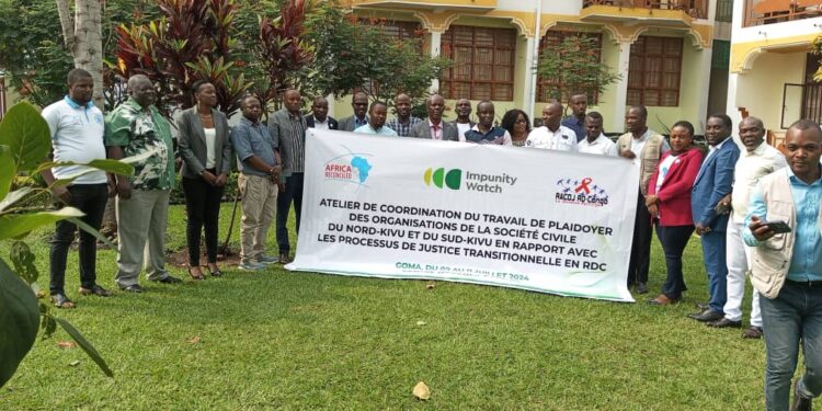 Goma : Impunity Watch vient de faciliter un atelier d’échange avec des OSC du Nord et du Sud-Kivu sur le travail de plaidoyer lié au processus de justice transitionnelle en RDC