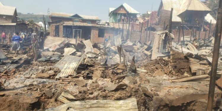 Bukavu : De suite d’un incendie ravageur, 30 ménages sont sans abris à Nyalukemba