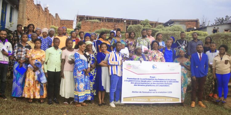 Walungu : la DFJE forme une cinquantaine de femmes et jeunes sur la résolution 1325 du conseil de sécurité des Nations Unies à Nyangezi