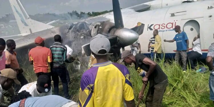 Tanganyika : Un avion de la compagnie Air Kasaï fait un crash à l’aérodrome de Kongolo